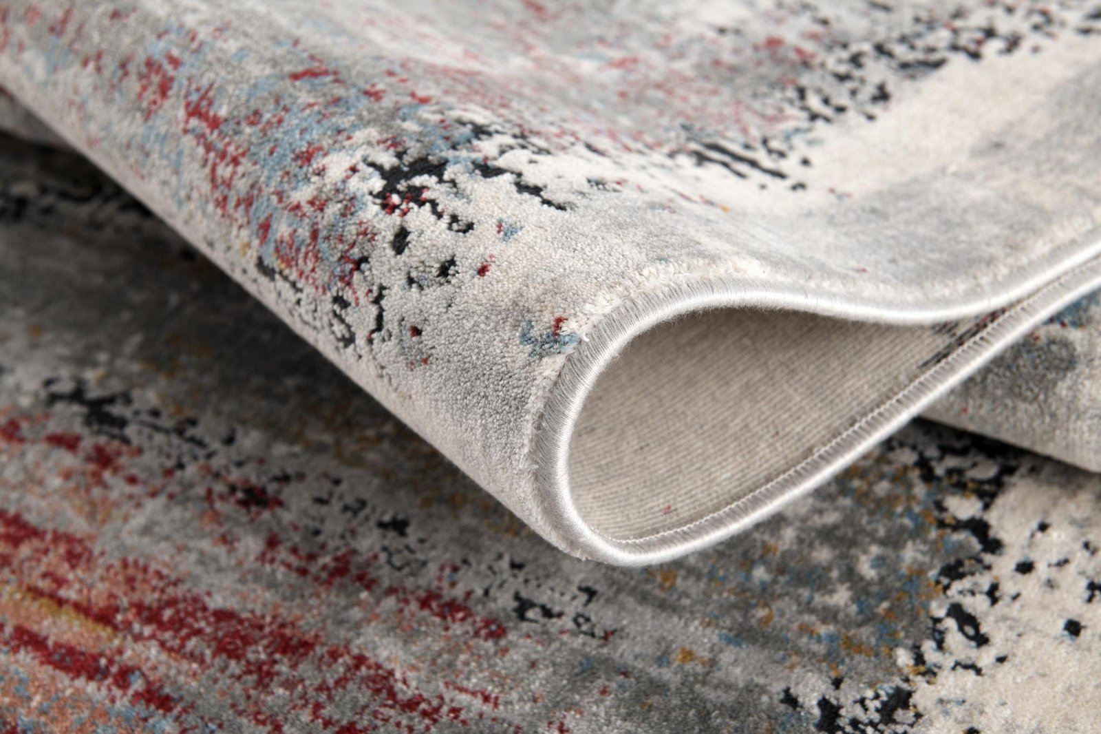 8' X 11' Gray Abstract Irregular Blocks Area Rug - Image 8