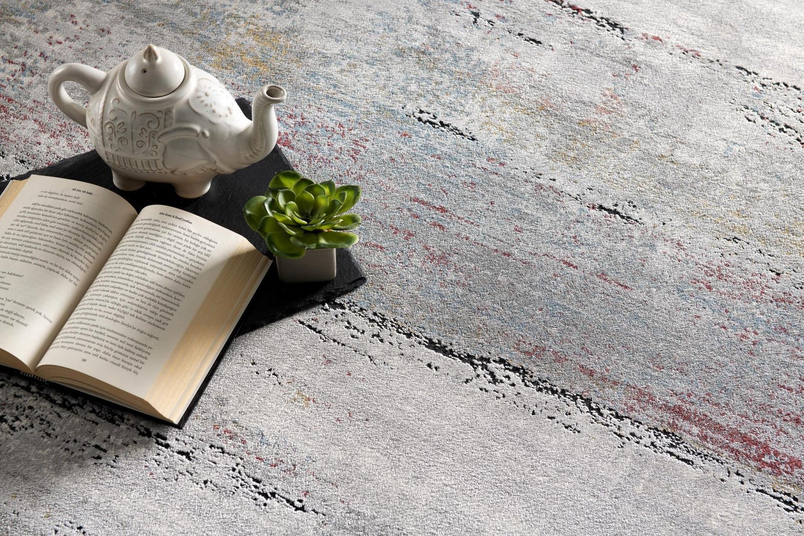 8' X 11' Gray Abstract Irregular Blocks Area Rug - Image 7