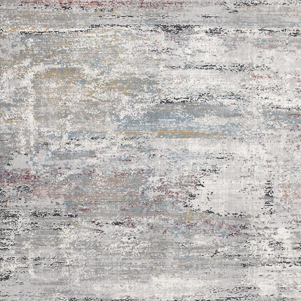 8' X 11' Gray Abstract Irregular Blocks Area Rug - Image 4