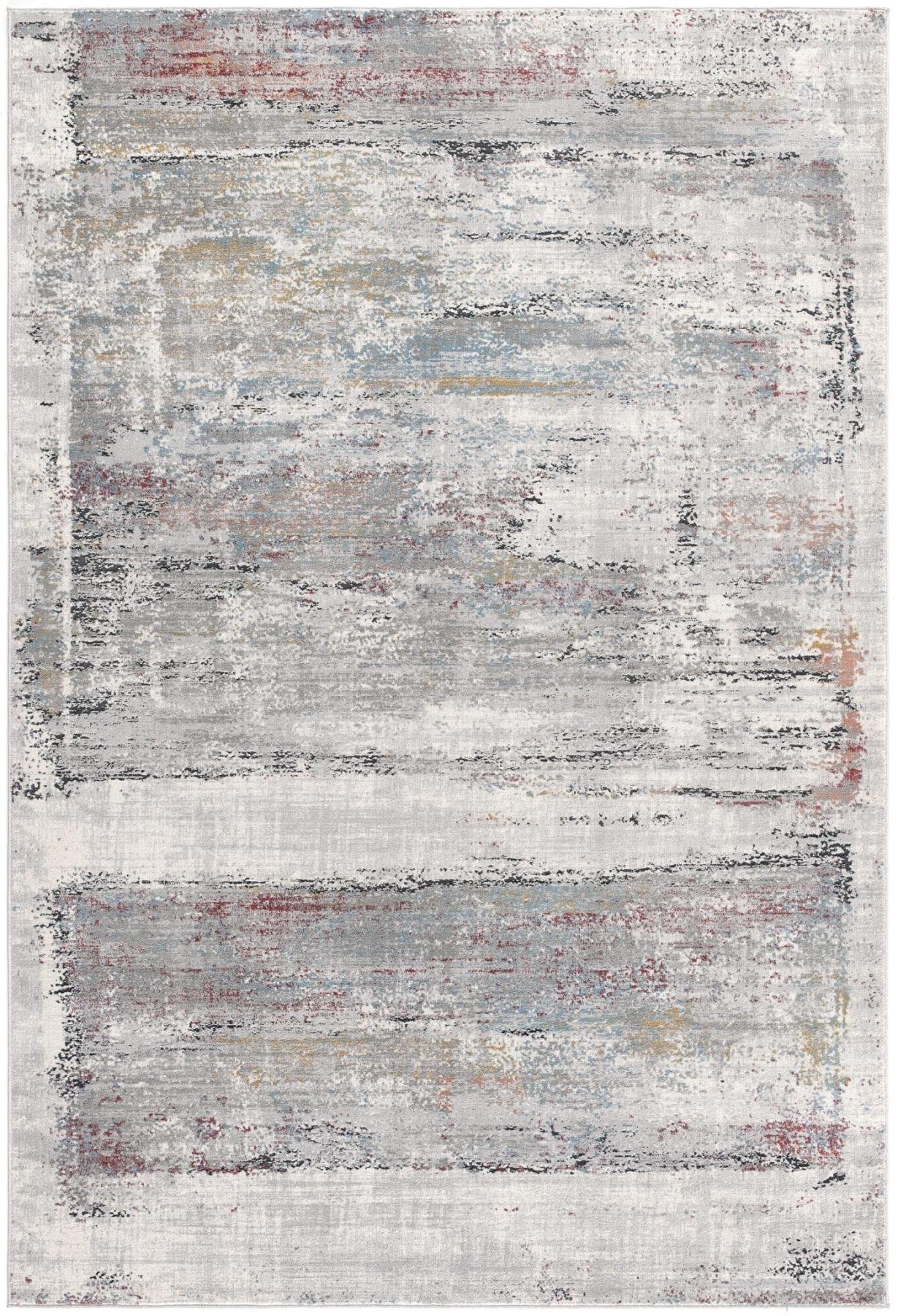 8' X 11' Gray Abstract Irregular Blocks Area Rug - Image 2
