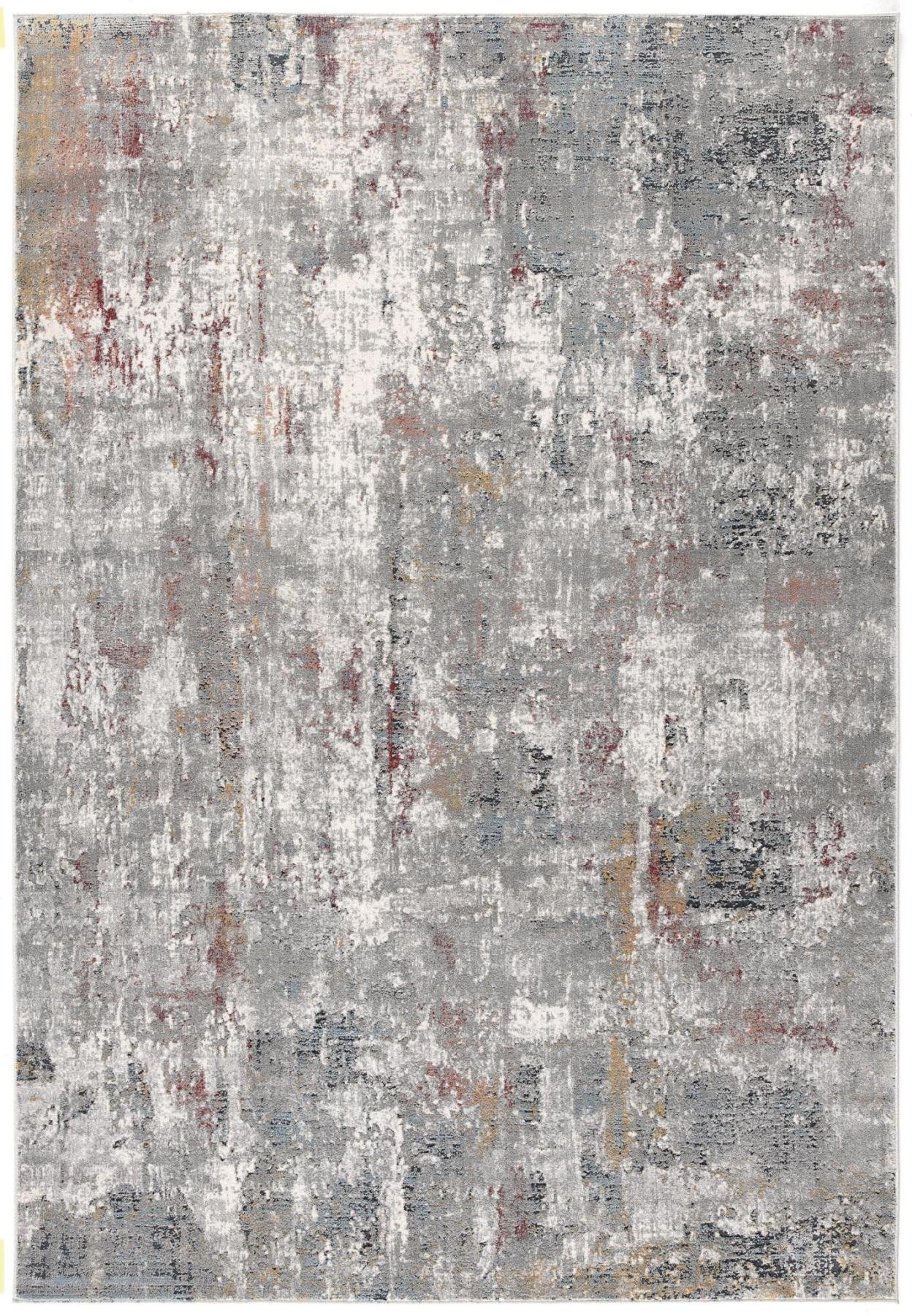 2' X 4' Gray And Ivory Abstract Area Rug - Image 3