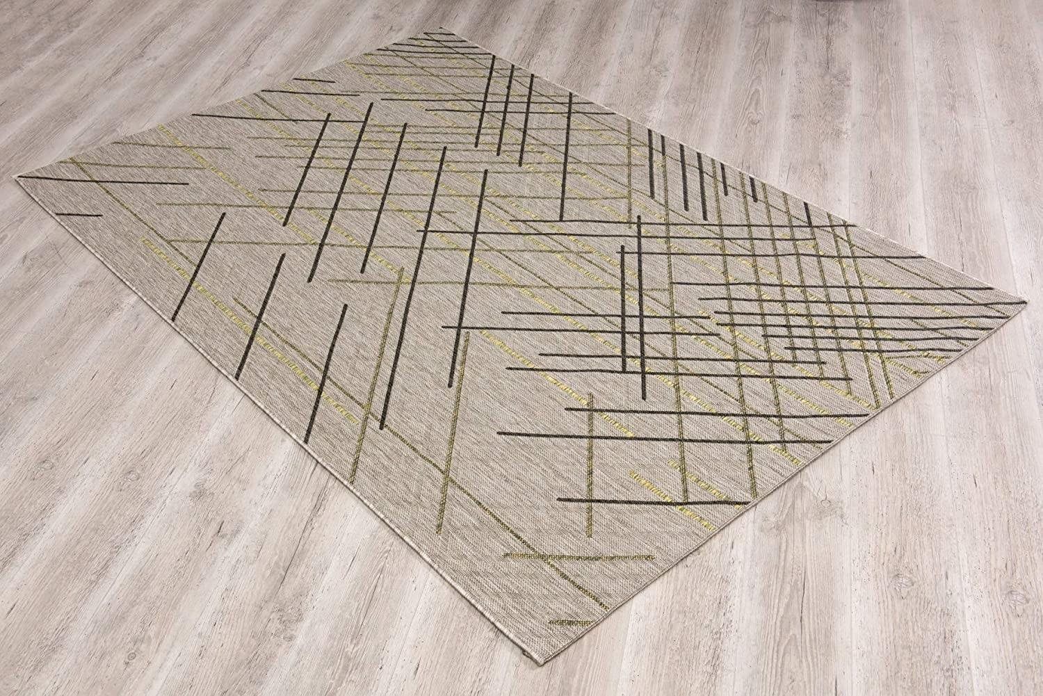 3' X 5' Sage Abstract Linework Area Rug - Image 5