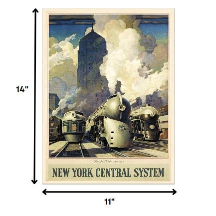 New York Railroad Vintage Travel Unframed Print Wall Art - Image 3