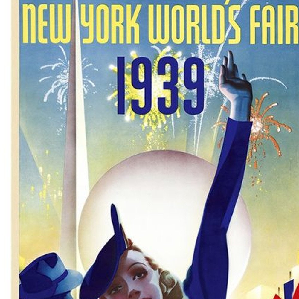 New York 1939 World's Fair Vintage Travel Unframed Print Wall Art - Image 4