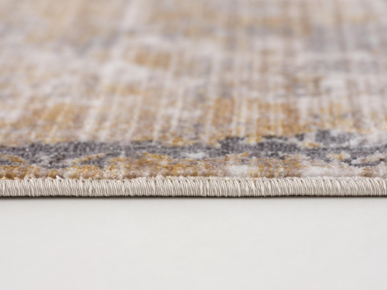 15' Gray And Ivory Oriental Runner Rug - Image 3