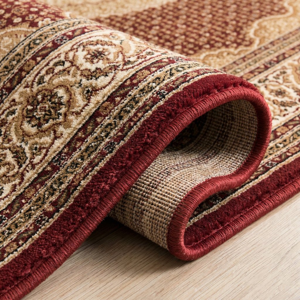 20' Red And Beige Oriental Runner Rug - Image 7
