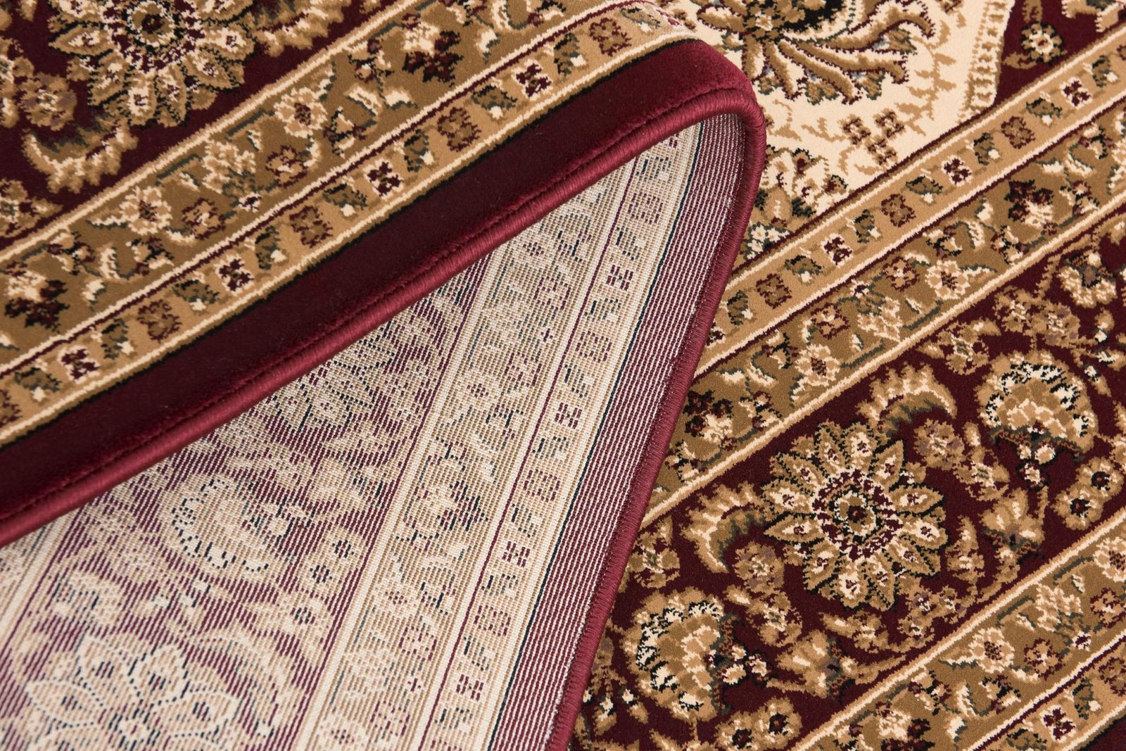 15' Red And Beige Oriental Runner Rug - Image 6