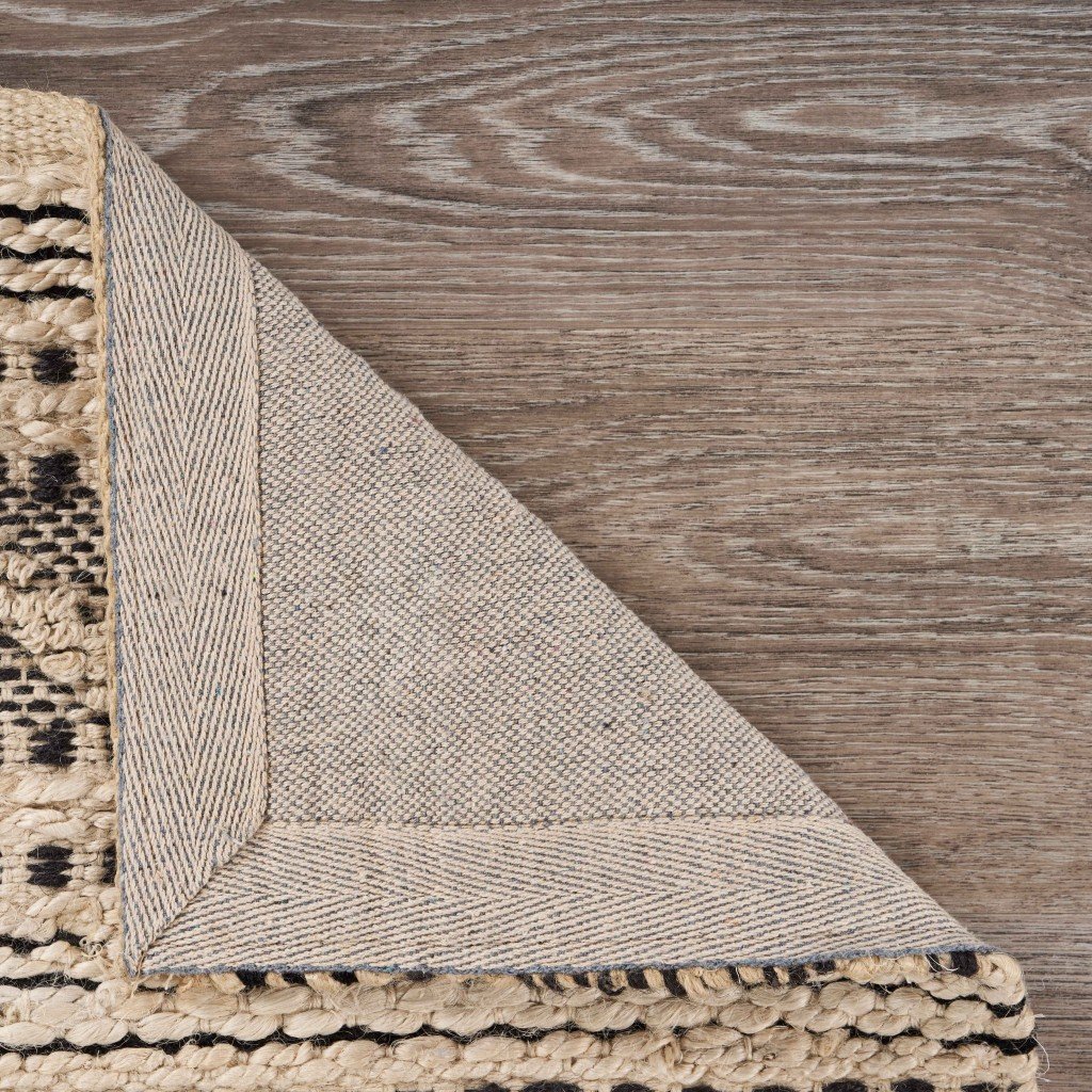 8' X 10' Black and Blush Chevron Stripe Area Rug - Image 3