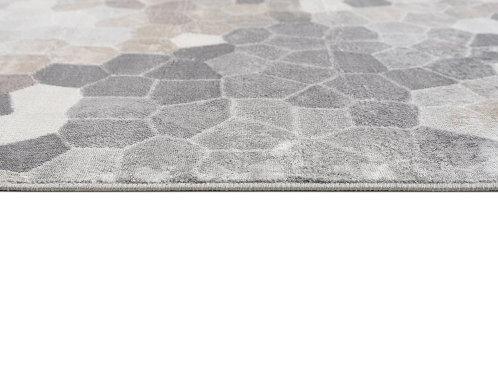 2' X 15' Beige Cobblestone Pattern Runner Rug - Image 5
