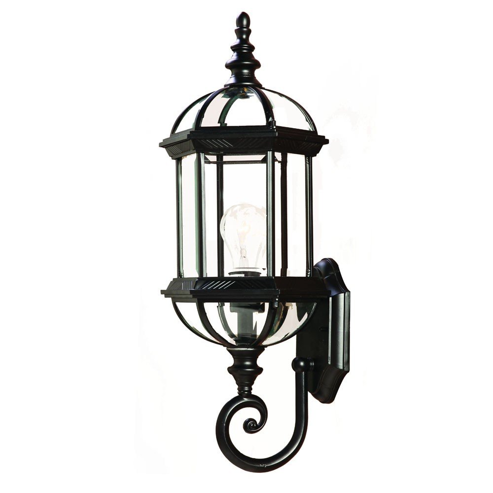 Matte Black Cylindrical Lantern Wall Light - Image 2