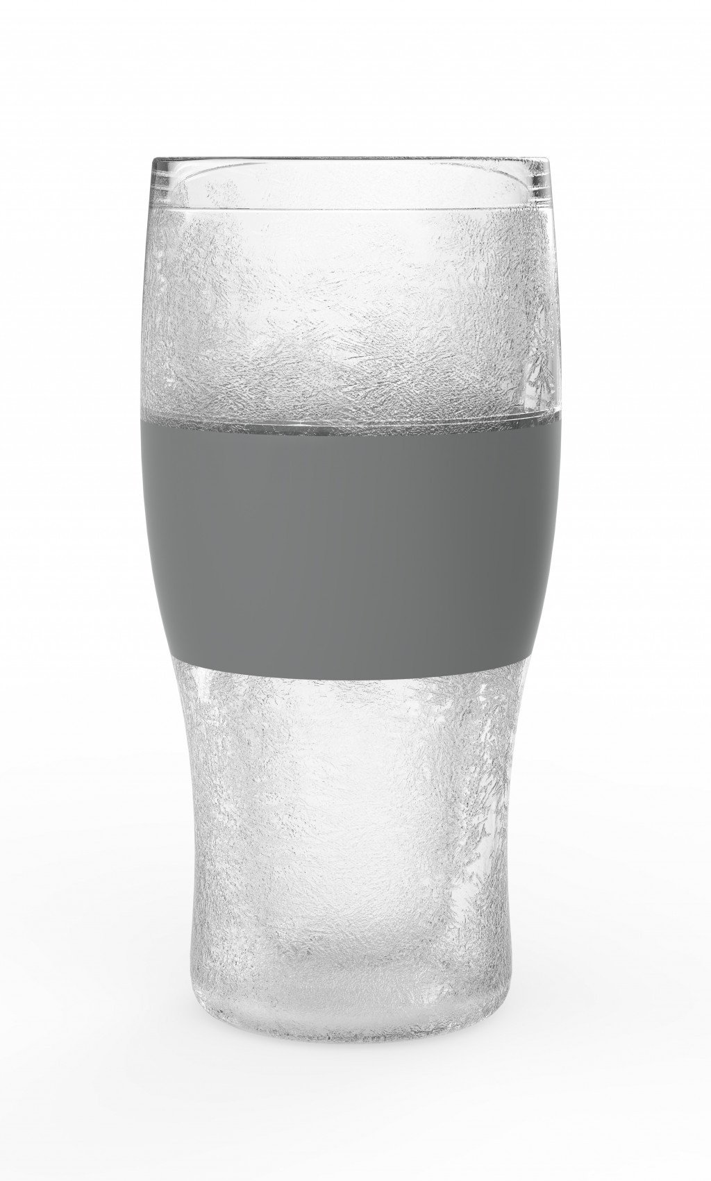 Clear And Gray Tritan Plastic Unique Shape Stemless Pint Glass - Image 2