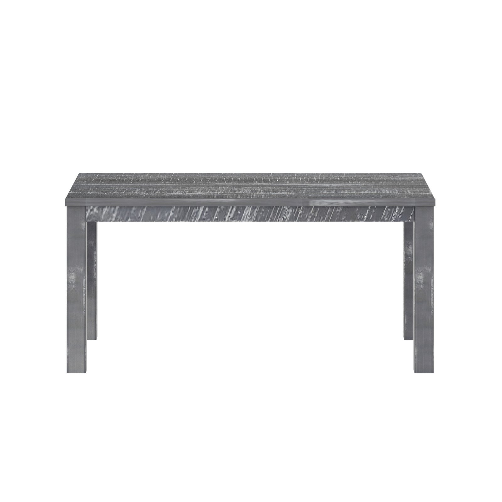 63" Gray Solid Wood Dining Table - Image 2