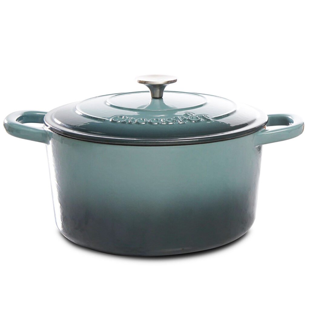 Artisan 7 Quart Round Cast Iron Dutch Oven in Slate Grey