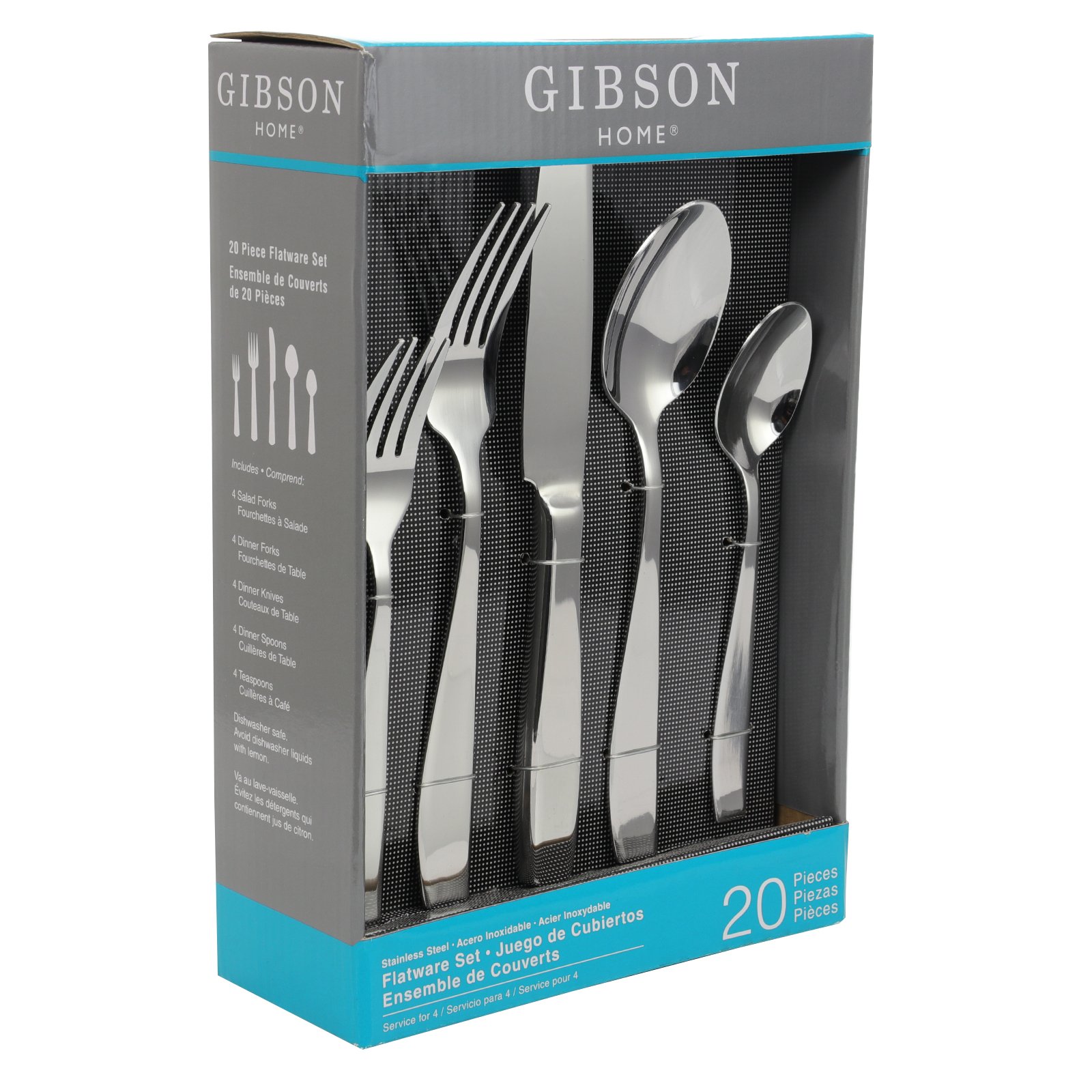 Gibson Castleford 20 Peice Flatware Set