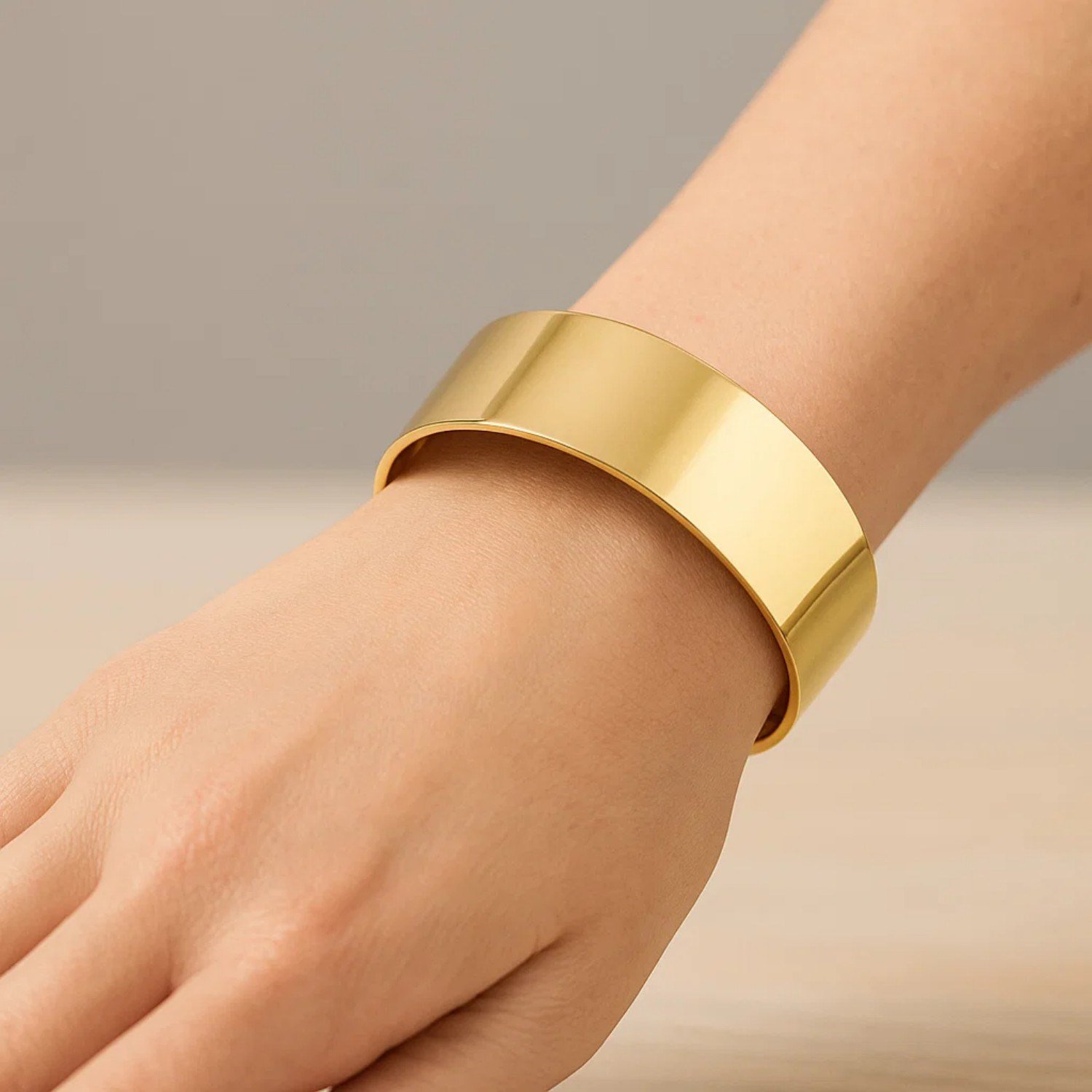 Designer Bold Width Bracelet in 14K Yellow Gold (24.60 mm) - Image 6