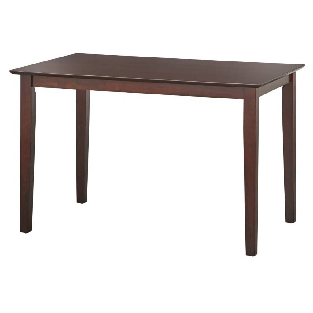 47 x 29 inch Rectangular Dining Table in Espresso Brown Wood Finish